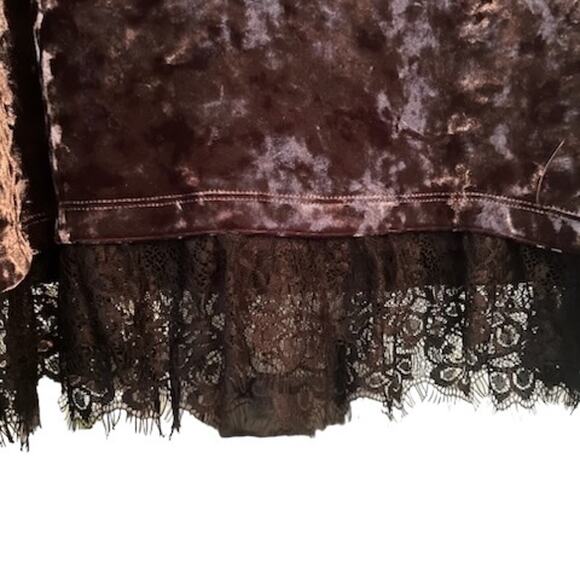 Logo By Lori Goldstein Tank Top Large Long Line Purple With Lace Hem Boho - Picture 5 of 8